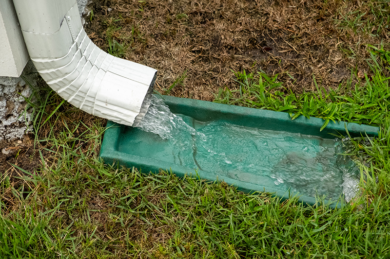 how far away from house should drainage extend in North Carolina